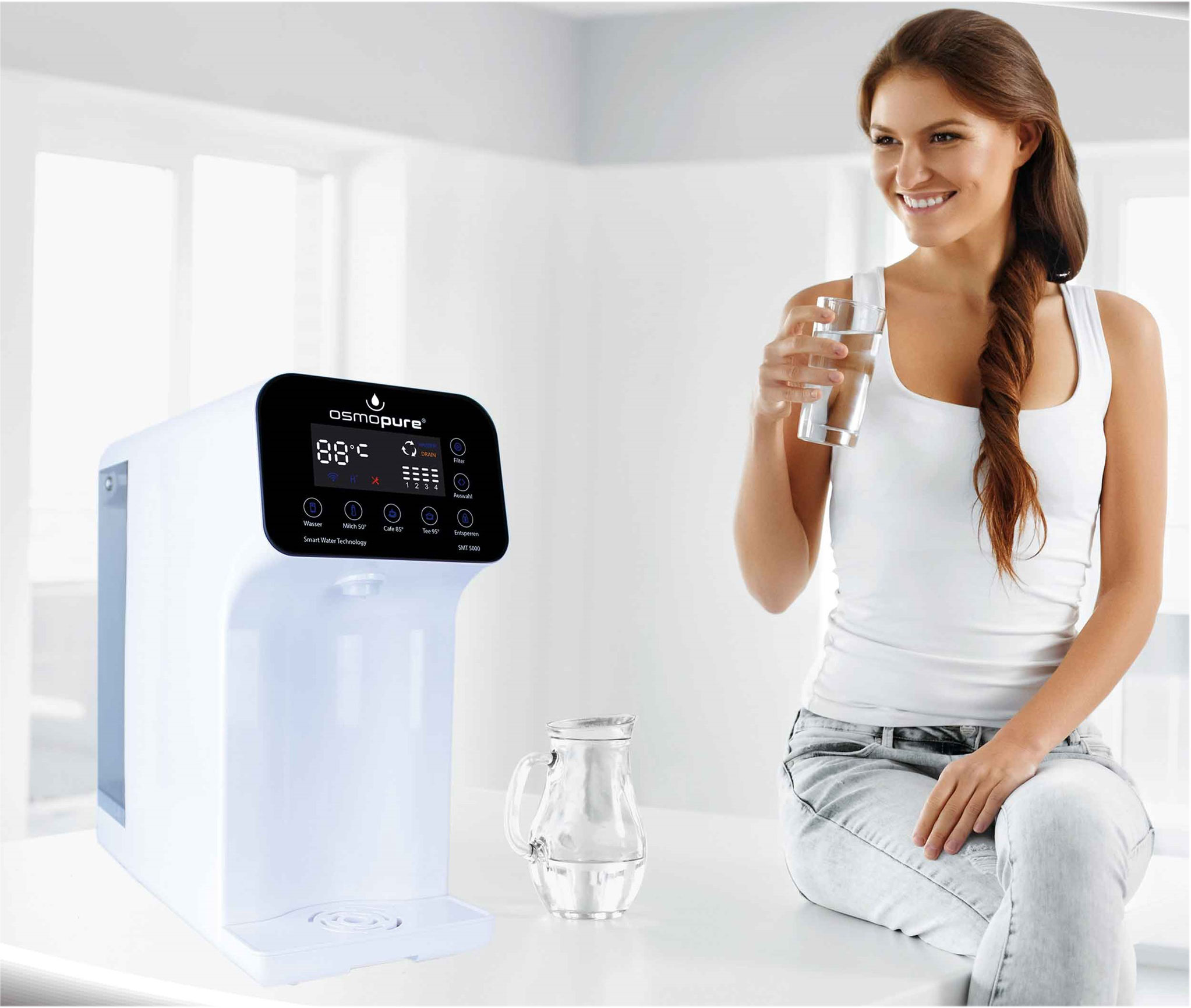 Die Wasserbar für Ihre Küche - Auftisch Osmoseanlage - Auftisch Osmosegerät nach dem Prinzip der Umkehrosmose.